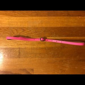 J.Crew neon pink leather belt - M